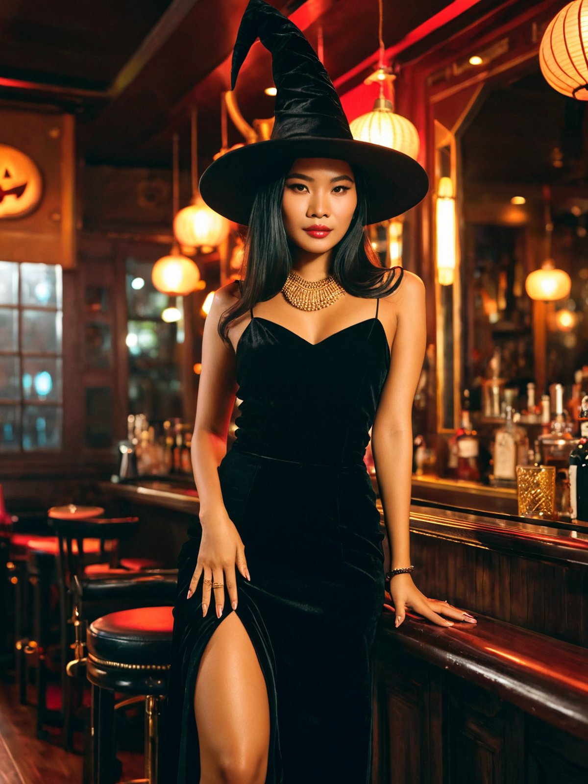 AI demo: Lin Halloween costume for bar event