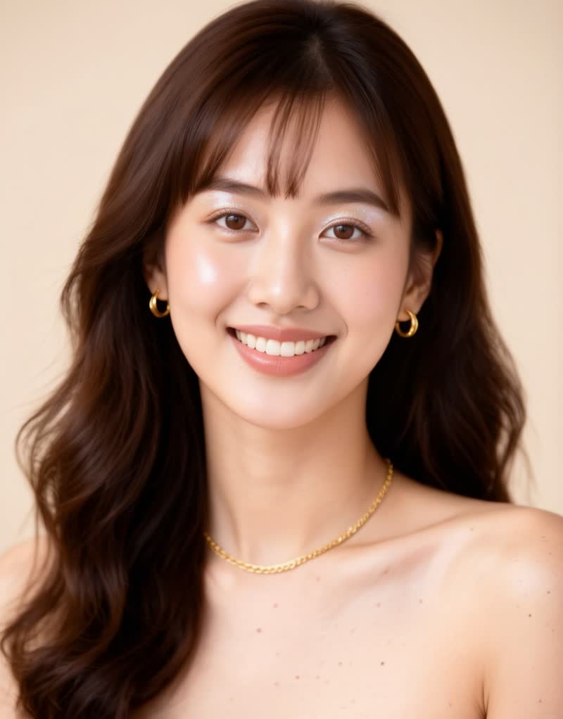 AI demo: Mook dewy glass-skin glow makeup