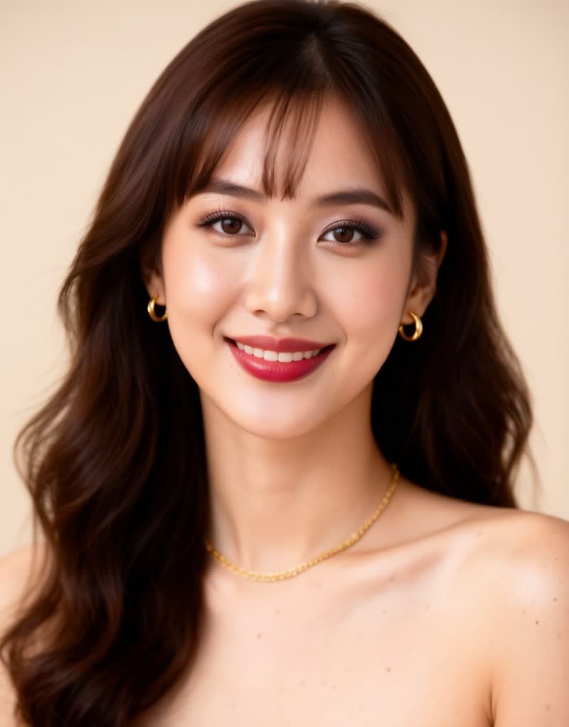AI demo: Mook glam makeup beauty portrait