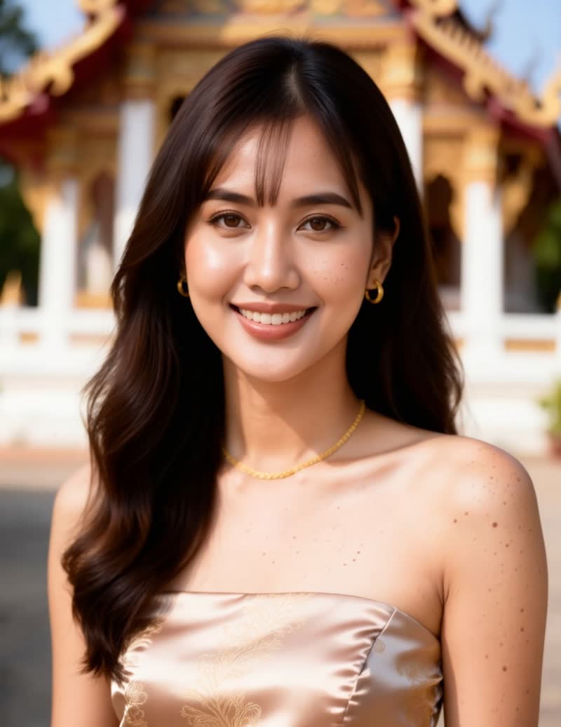 AI demo: Mook at a golden Thai temple